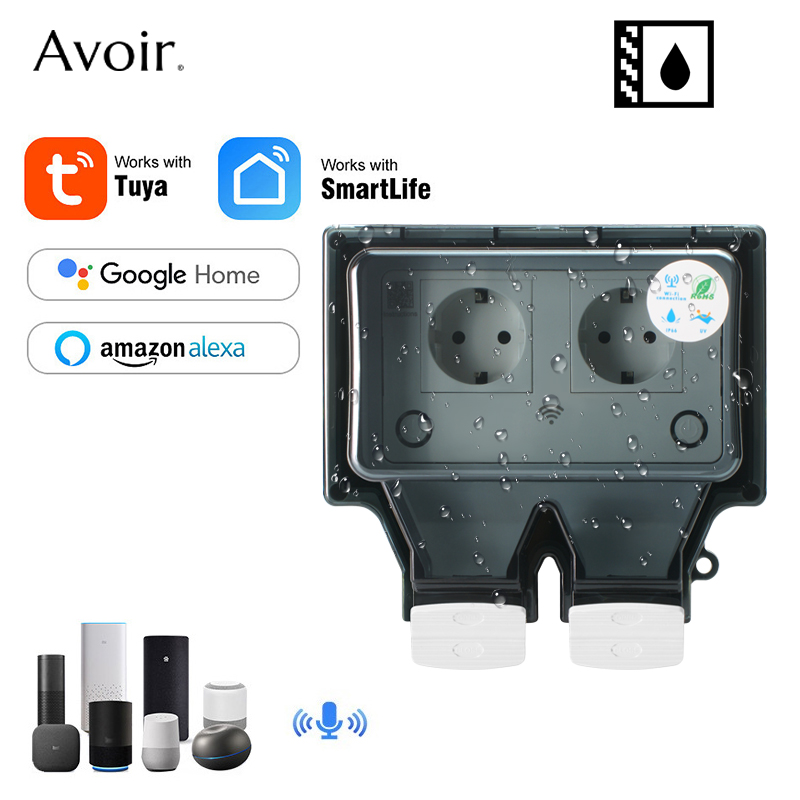Outdoor Power Strip - Avoir Tuya Soket Listrik Dinding Ip66