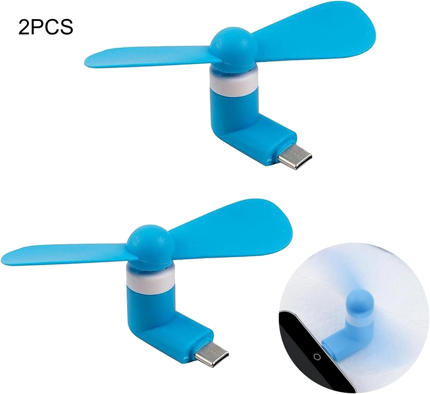 Outdoor Usb Power Supply - 2 buah Kipas Mini Portabel Tipe-C,