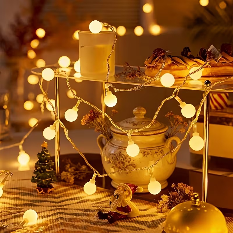 Outdoor Power For Wedding - Lampu LED Bola Tenaga USB/Baterai 10M,