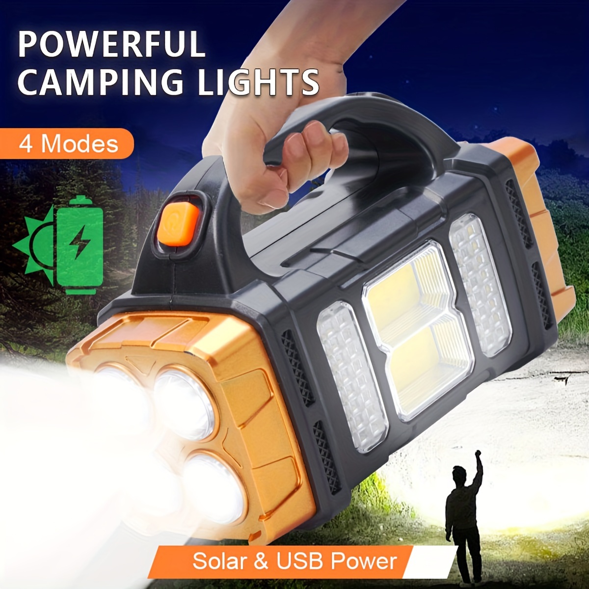 Outdoor Usb Power Supply - Senter LED Tenaga Surya Daya Tinggi