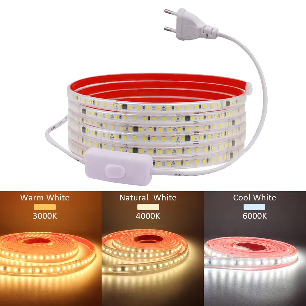 Outdoor Power Strip Weatherproof - 220V IP68 Tahan Air 120LED/M Lampu