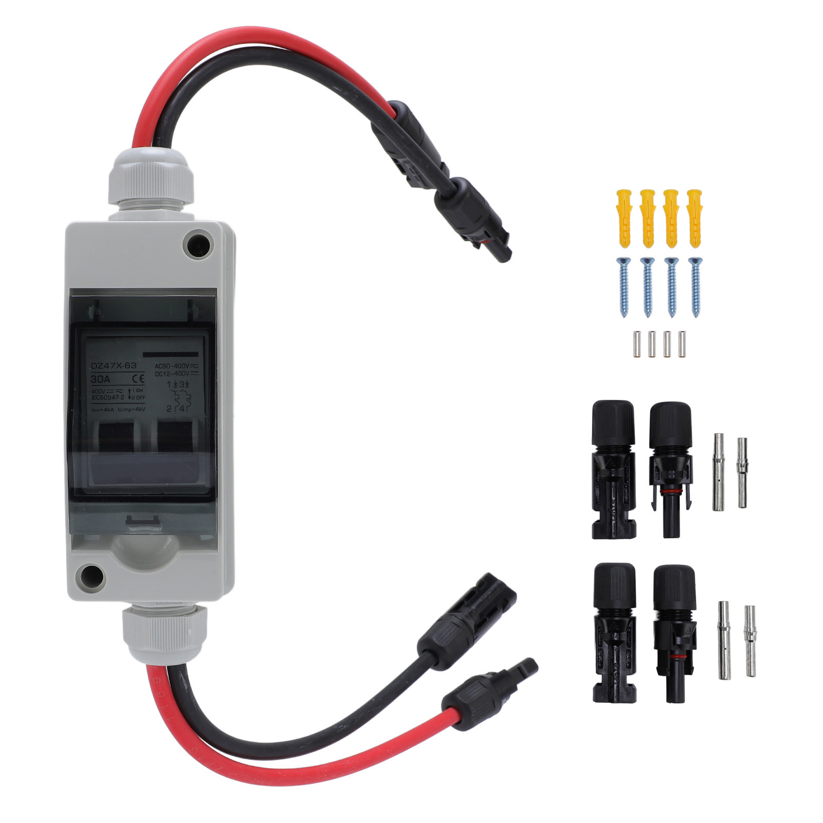 Outdoor Power Disconnect - Sakelar Pemutus Panel Surya 30A DC
