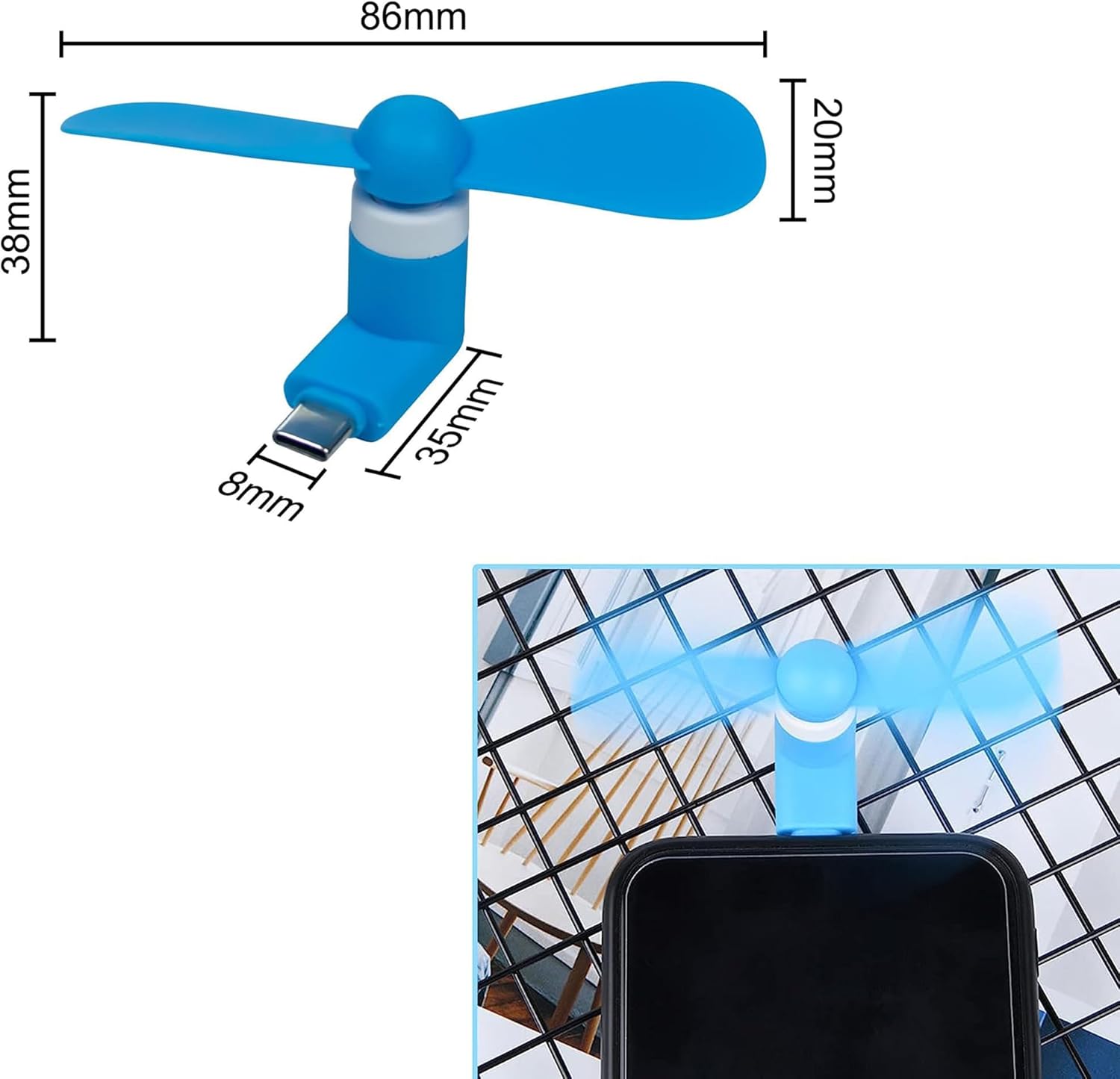 2 buah Kipas Mini Portabel Tip - Outdoor Usb Power Supply ulasan dan harga