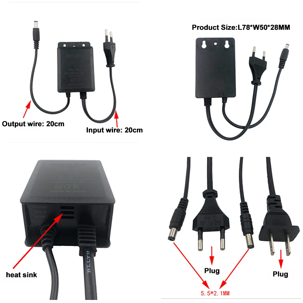 Catu daya adaptor daya steker  - Outdoor Power Supply 12V ulasan dan harga