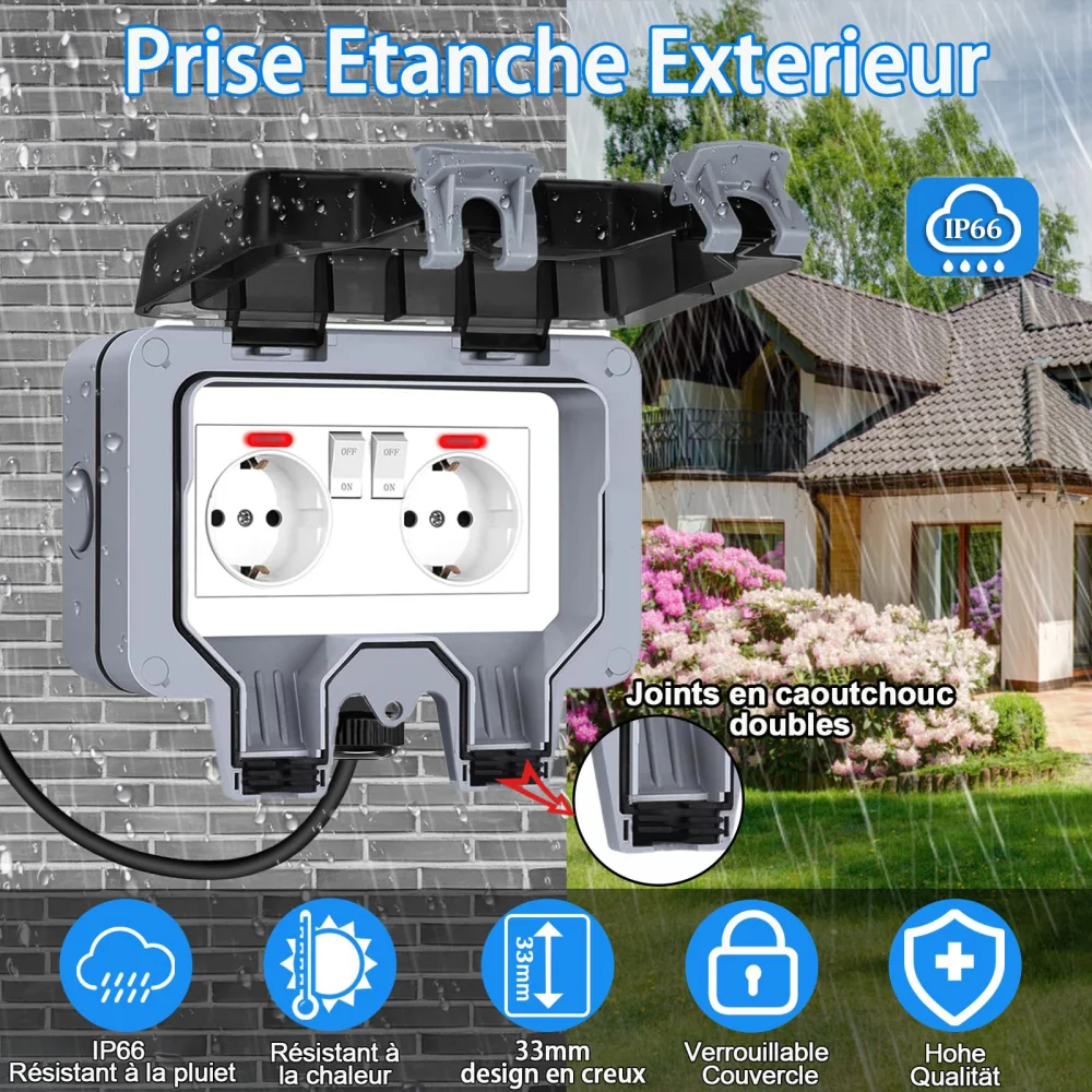 Stopkontak Luar Ruangan Gaya E - Outdoor Power Strip ulasan dan harga