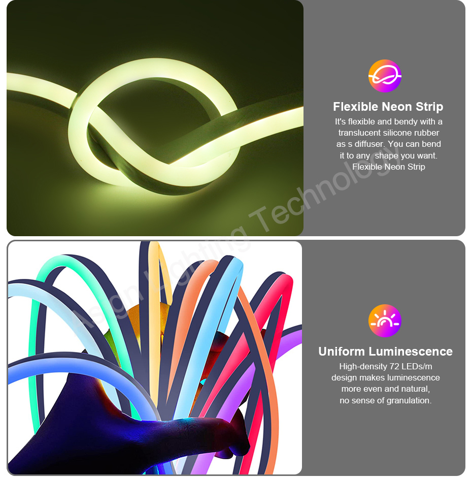 Strip LED Neon RGB 220V dengan - Outdoor Power Strip ulasan dan harga