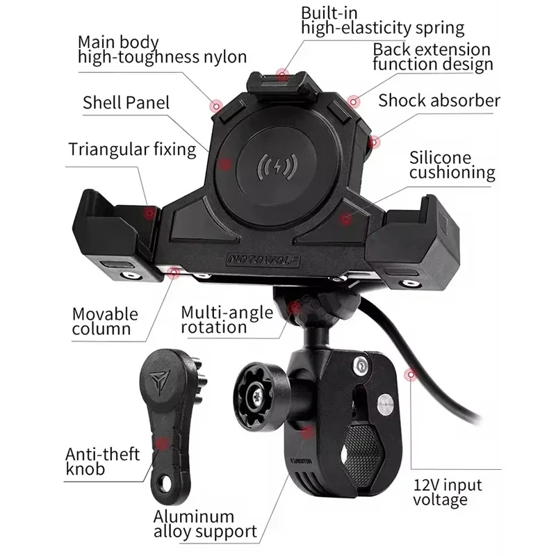 Motowf pemegang ponsel motor,  - Outdoor Usb Power Supply ulasan dan harga