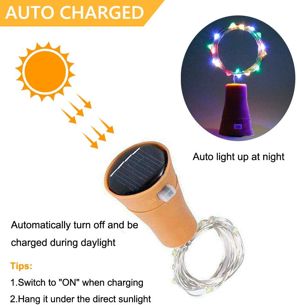 Lampu botol anggur Solar 10LED - Outdoor Power For Wedding ulasan dan harga