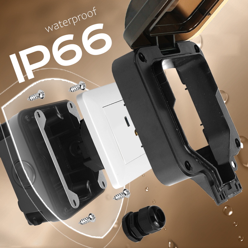 Avoir IP66 soket tahan air din - Outdoor Power Strip ulasan dan harga