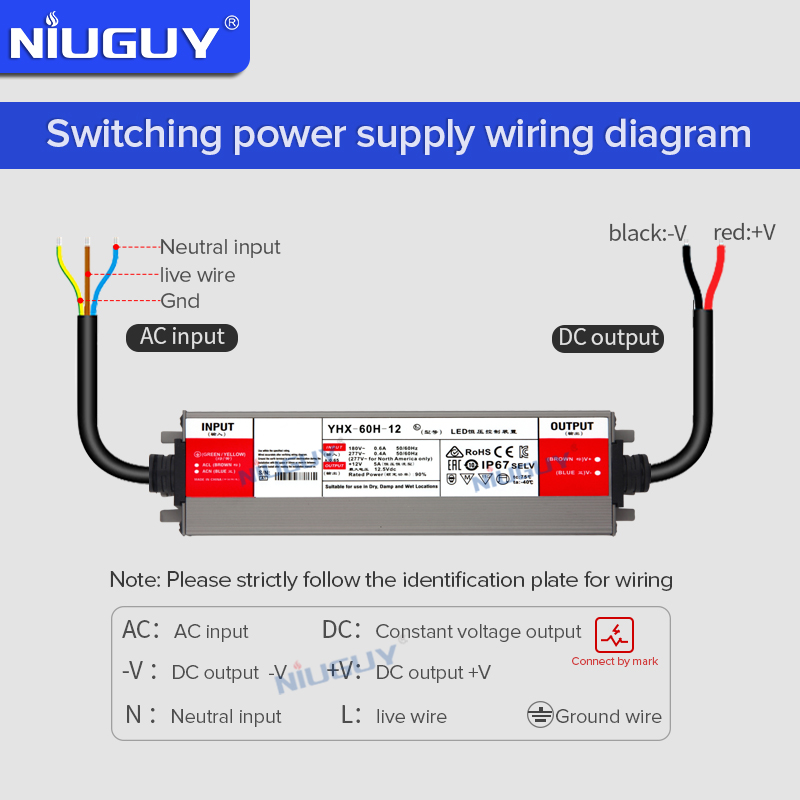 Catu Daya Tahan Air IP67 60W D - Outdoor Power Supply 12V ulasan dan harga