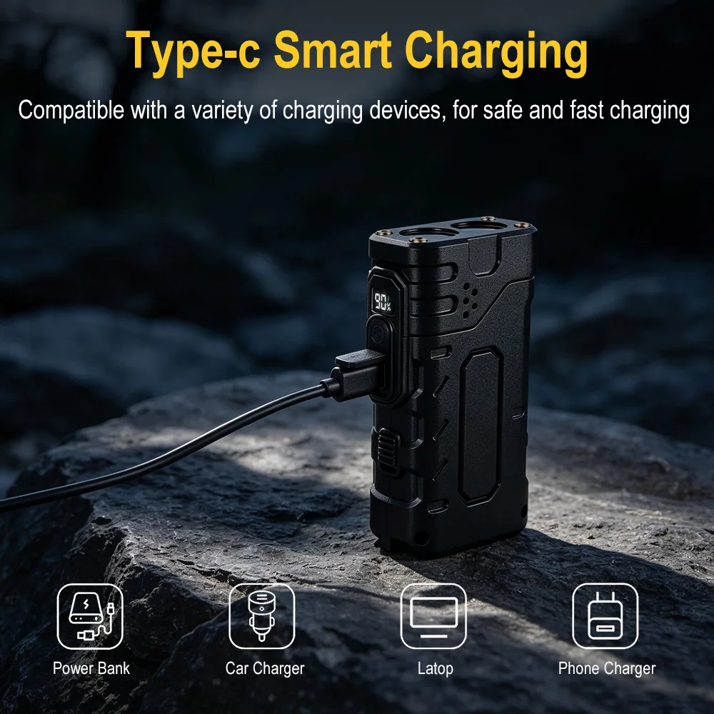 BORUIiT Senter LED EDC dengan  - Outdoor Usb Power Supply ulasan dan harga