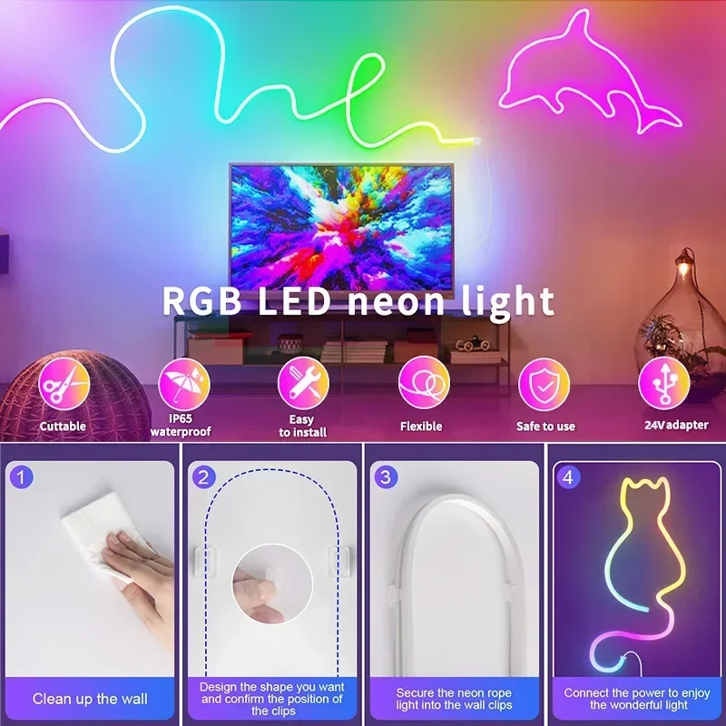 Pita LED Neon Addressable 24V  - Outdoor Power Strip Weatherproof ulasan dan harga