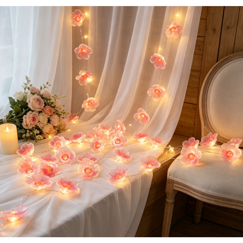 Lampu Tali Peri LED Bunga Saku - Outdoor Power For Wedding ulasan dan harga